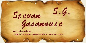 Stevan Gašanović vizit kartica